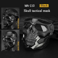 Motorcycle Mask Airsoft Gun Mask Full Face Tactical Mask PC, Cool Design & Protects Face from Impact