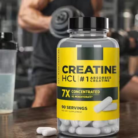 Creatine HCl Capsules High Absorption Supports Physical Performance Energy Metabolism Fitness Supple
