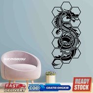 Living room wall decoration, 3D dragon tiger motif wall decor display, aesthetic decoration, playwoo