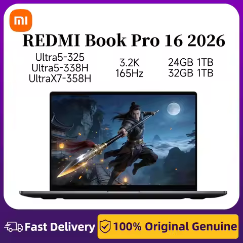 Xiaomi Redmi Book Pro 16 2026 16-inch 3.2K 165Hz 3rd Gen Intel® Core™ Ultra U5-325/U5-338H/X7-358H 2