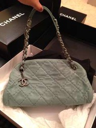 Chanel mademoiselle green handbag