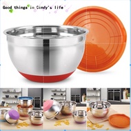 ❄18/20/22/24/26/28/30cm Stainless Steel Bowl with Cover Salad Pot Baking mixing bowl Stainless Steel Baking Mixing Bowl