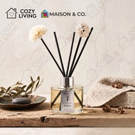 120ml Reed Diffuser (Clear Glass) by Maison & Co. | Long-Lasting Aroma Room Scent | Home Fragrance