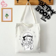 Canvas Tote Bags Betty Boop  Anime Sustainable Fashionable Artistic Print Tote Bag top09