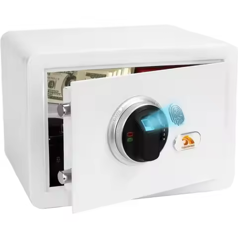 Biometric Fingerprint Home Safe, 1.2 Cubic Feet Digital Security Safe Lock Box, QuickAccess Small Sa