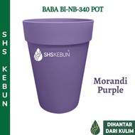 Baba Round Flower Pot Colourful BI-NB-340 Plastic Biodegradable Pot Pasu Bunga Besar Plastik Pasu Bu