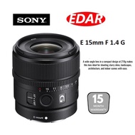 Sony E 15mm f/1.4 G Lens (For Sony A6400 / A6500 / A6600 / ZV-E10 )