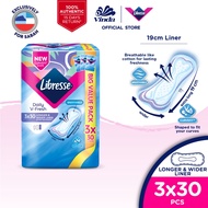 [East Malaysia] Libresse Longer & Wider Slim Panty Liner 19cm (3 x 30s)