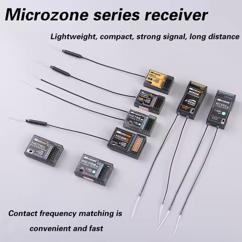 Microzone Series Remote Control Receiver MC E6R-E with Self Stabilizing MC8REv2 Mini SBUS Receiver M