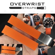 สายนาฬิกาแบบยาง รุ่น Curved End FKM Deployant for Longines Hydroconquest 41mm