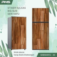 KAYU Latest Wood Motif Fridge Sticker/1-Door 2-door Refrigerator Sticker/Wood Design Refrigerator Sticker