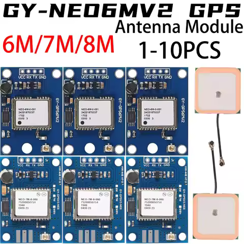NEO-6M/7M/8M GY-NEO6MV2 New GPS Module NEO6MV2 with Flight Control EEPROM MWC APM2.5 Large Antenna f