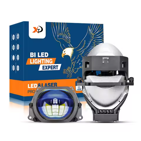 K5MAX 3-Inch LED Bi-Beam Projector Headlight – 65W Laser Style, H4 H7 H11, Penetration Car Accessori