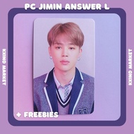 Photocard Jimin BTS album Love Yourself answer L / PC Jimin / PC BTS / answer album / PC jungkook