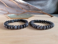 親翠 天然翡翠 冰潮黑美烏雞鼓珠手串