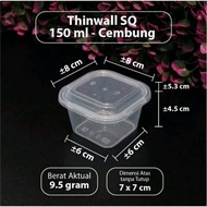 THINWALL DM 150 ML Plastik Cup Pudding Kotak Persegi MINI / 150ML