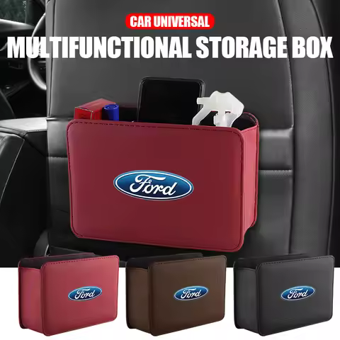 Leather Car Door Box Hang Storage Bag Interior Accessories For Ford Focus Mk2 MK3 MK7 MK4 Fiesta Ran