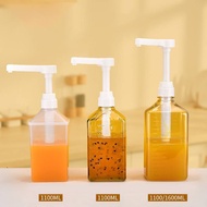 【CBMY 】  1100ml Coffee Syrup Dispenser Multi-Function Honey Sauce Ketchup Bottle with 5/8/10CC Pump 
