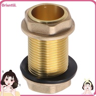 ORIENTTK Tube Adaptor, Brass G1/2 G3/4 G1 Male Bulkhead Fitting, Water Tank Joint Hose Fitting Water