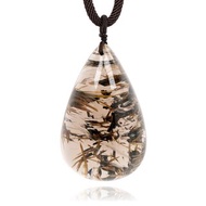 金鈦晶 頂級茶棕 母礦金花鈦 46.5g 鈦晶水滴 金鈦晶吊墜