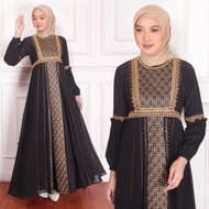 (Best Seller) Abaya Turkey Aurele Warna Hitam Putih Sage Coksu Turki Gamis Arab Hitam Mewah Impor Te