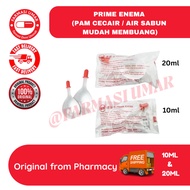 Prime Enema 1pcs x 10ml (budak) & 20ml (dewasa) Cecair Sumbat Punggung Mudah Berak