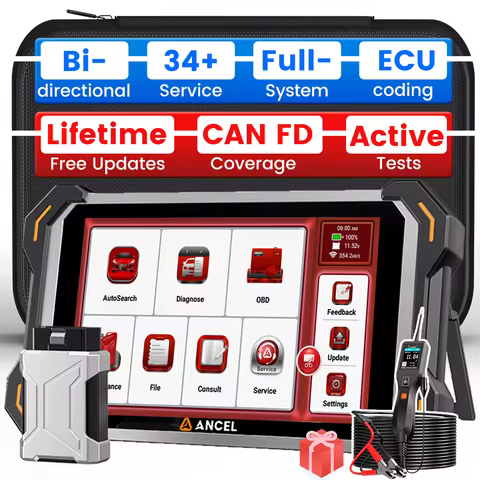 ANCEL DS600BT Bidirectional OBD2 Scanner Full-System Car Diagnostic Tool with 34+ Services DPF Injec