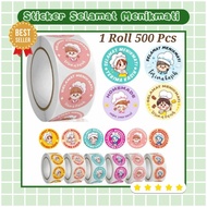 500PCS STICKER ROLL ENJOYING CAKE STICKER 500PCS