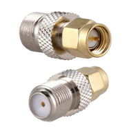 F Female Jack To SMA Male Plug Straight Rf Coax Coaxial Connector Adapter / Cable TV COAX to SMA WIF