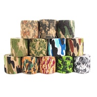 4.5M Retaining Plastic Retractable Non-woven Outdoor Camouflage Tape Hunting Waterproof Hunting Camouflage Cycling Stickers Tape Multi-functional Camo Tape Non-woven Self-adhesive Camouflage Hunting Paintball Airsoft Rifle Waterproof Non-Slip Stealth Tape