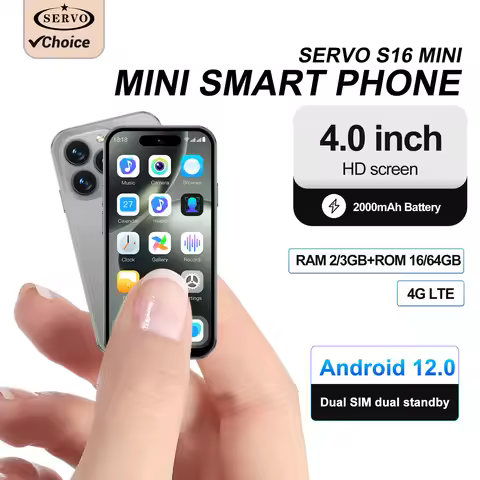 SERVO S16 Mini 4G LTE Mini Smartphone Android 12.0 16GB/64GB Google Play WiFi GPS Face Recognition P