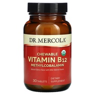 Dr. Mercola, Chewable Vitamin B12 Methylcobalamin, Natural Cherry, 30 Tablets