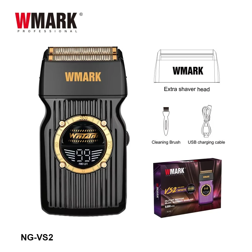 new WMARK Shaver Electric Beard Trimmer Reciprocating Shaving Machine Stepless Outer Rotor 9000 RPM 