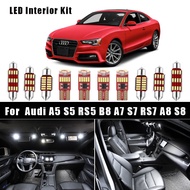 Canbus Error Free LED Bulbs Interior Map Dome Light Kit For Audi A5 S5 RS5 B8 8T A7 S7 RS7 4G A8 S8 