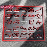 [TinchighM] 2026 Formula 1 Calendar F1 With Stand Racing Desk Calendar Ornament Home Office Desktop 