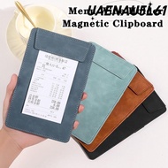 UAENAU5L61 1pc File Folder, A4/A5/A6/A7/B5 Suede Menu Wine Holder, Durable with Pen Insert PU Leathe