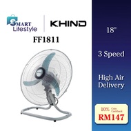 Khind 3 Speed Industrial Floor Fan (18 Inch) FF1811 / FF1805 / FF1803B
