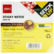 Yellow note paper 100 sheets 3x3 cm - Deli A003/ 3x2 cm A002/ 5x5 cm A005