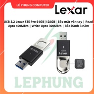 USB 3.2 Lexar F35 Pro | Fingerprint security | Read Upto 400Mb/s | Write Upto 300Mb/s |