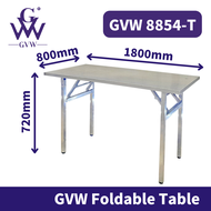 GVW【Rectangular】 Stainless Steel Foldable Table / Meja Lipat