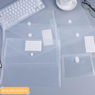 BENJMOORE9Q File Folder, A4/A5/A7/A8 Waterproof File Bag, High Quality Plastic Transparent Stationer