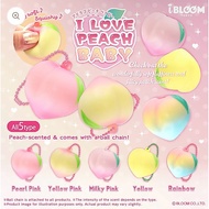 Cute Little Peach Gachapon Squishy Keychain Brand Ibloom