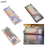 QUIM Ergonomic Corded Gaming Keyboard 61 Key LED Backlit Waterproof Keyboard for PC