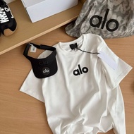 ALO'v Letter Printed Retro T-Shirt for Men and Women - Casual Basic Style