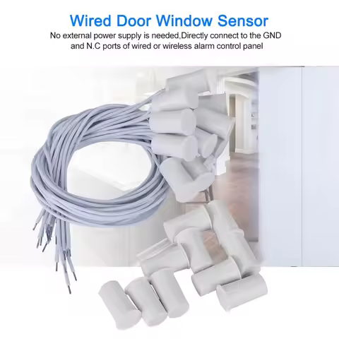 Wired Door Window Sensor Magnetic Switch for Home Alarm System Door Sensor Magnetic Switch Alarm Wir