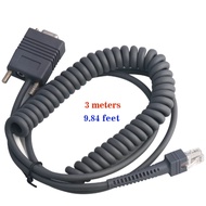 3 Metres Scanner Cable Spiral RS232 Serial Cable for Symbol Barcode Scanner DS2278-SR DS4208 DS4308 