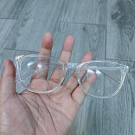 Ins Style Spec Round Spec Glasses Transparent Spectacles Frame Plastic Glasses cermin mata Unisex