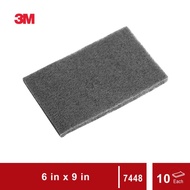 3M Scotch-Brite Stainless Steel Sandpaper 7448 - 6In X 9In (10 Pads/Pack)