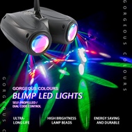 Sound-controlled Self-propelled Led Double-headed Blimp Projection Lights Dj Disco Party Spotlights Colorful Stage Effect  Light