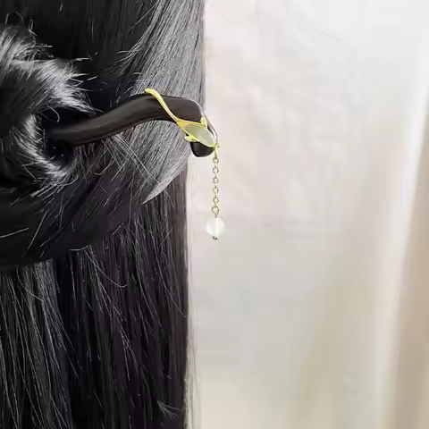 New Chinese Style Girl Retro Bamboo Pearl Hair Stick Fairy Tassel Gold Retro Hanfu Hair Accessories 